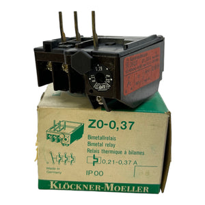 Klöckner Moeller Z0-0.37 bimetal relay IP00 750VA 0.21…0.37A bimetal relay 