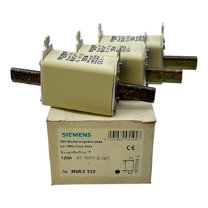 Siemens 3NA3132 fuse insert 500V AC 125A pack of 3 fuse insert 