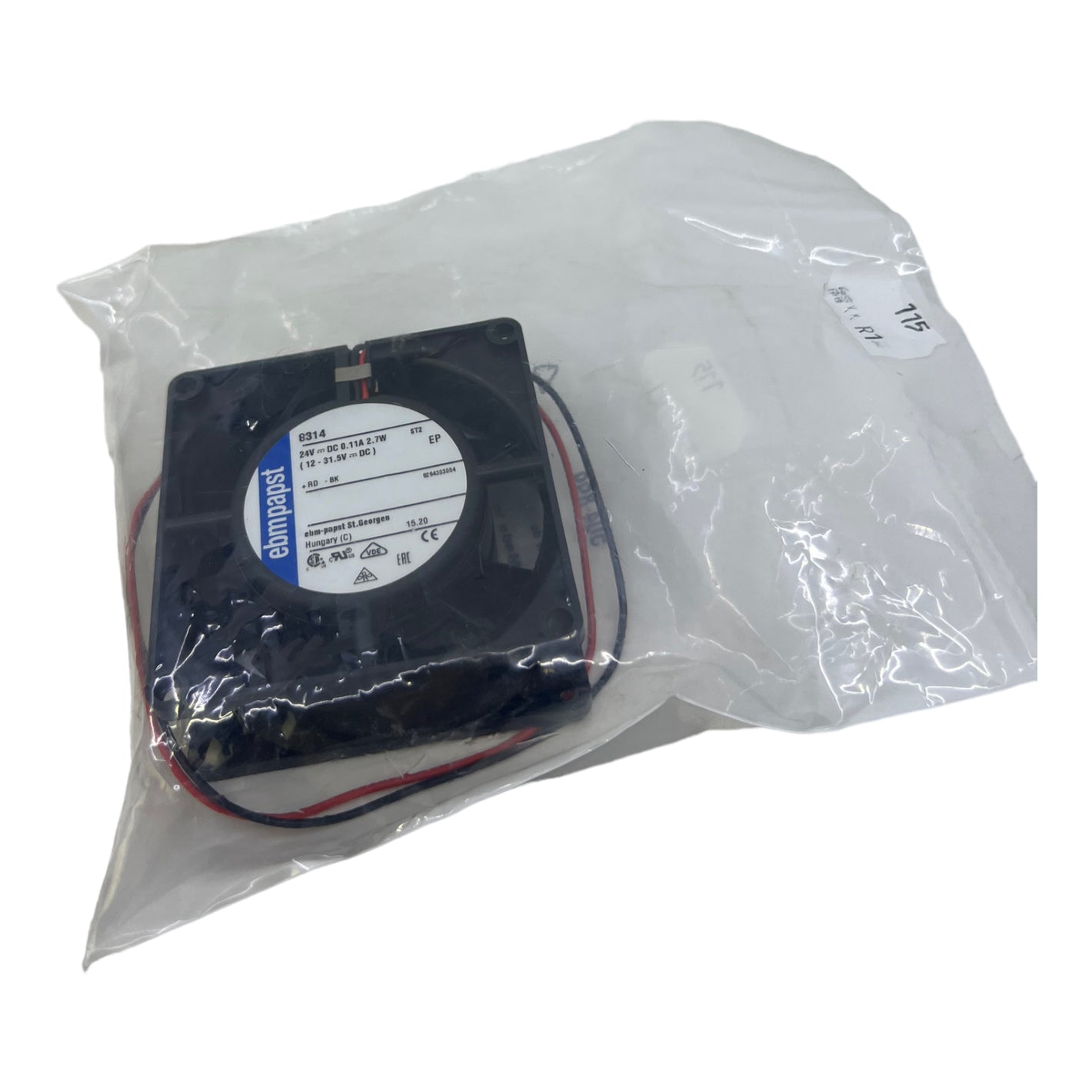 EBM-Papst 8314 axial fan 24V DC 2.7W 54m³/h 3300U/min 36dB ball 