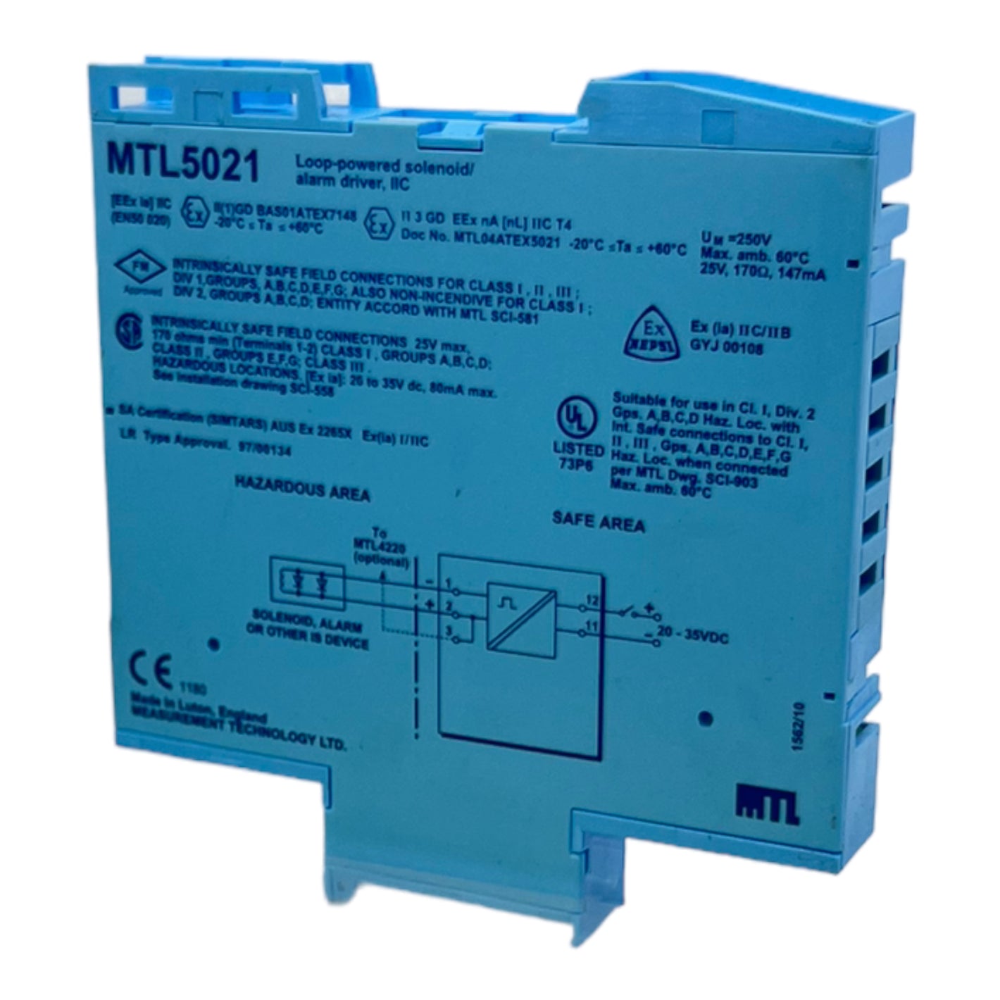 MTL MTL5021 Channel Barrier Galvanic 20…35V DC 25V 147mA 