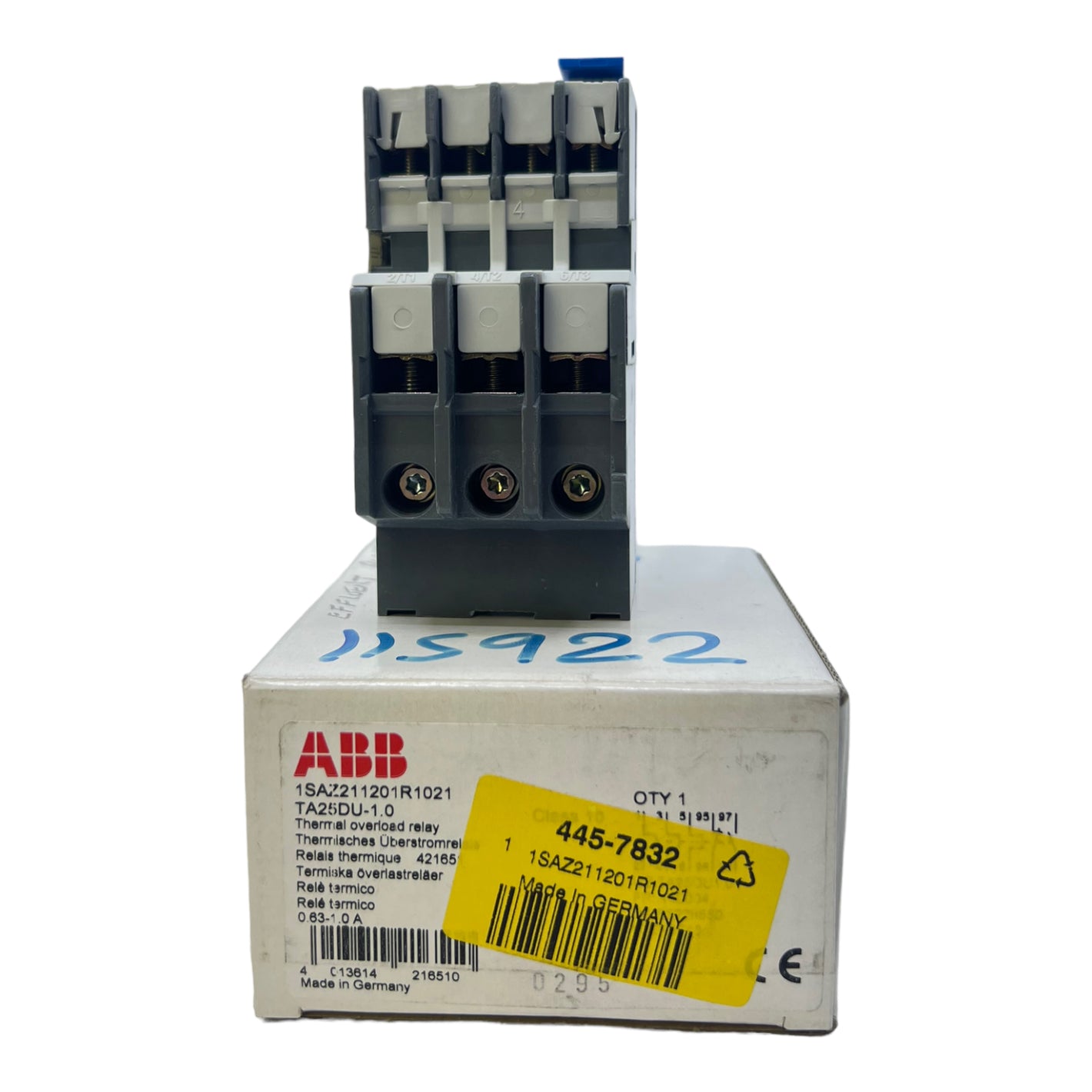 ABB 1SAZ211201R1021 Overload relay TA25DU14 0.63-1.0 A 