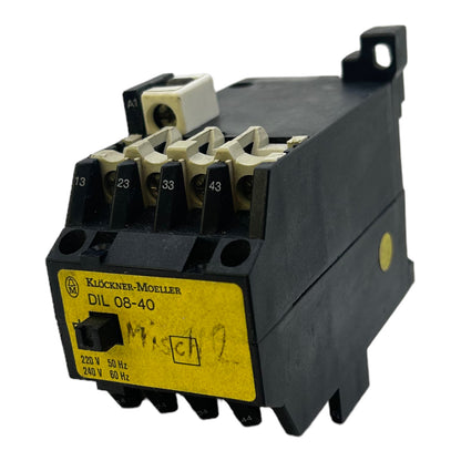 Klöckner-Moeller DIL08-40 Auxiliary contactor 220V at 50Hz 240V at 60Hz Auxiliary contactor 