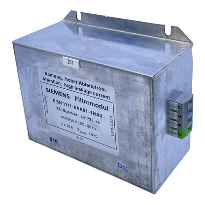 Siemens 6SN1111-0AA01-1BA0 Filtermodul 50/60Hz 440/250V