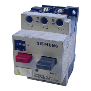 Siemens 3VE1010-2F Manueller Motorschalter 0,63-1A 300V AC