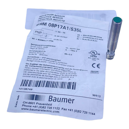 Baumer IFRM 08P17A1/S35L Induktiver Sensor für industriellen Einsatz Baumer