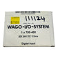 Wago 750-400 PLC digital input module 2DI 24V DC 3.0ms 