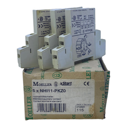 Moeller NHI11-PKZ0 auxiliary switch 072896 5A 600V AC 1A 250V DC PU: 3 pieces 