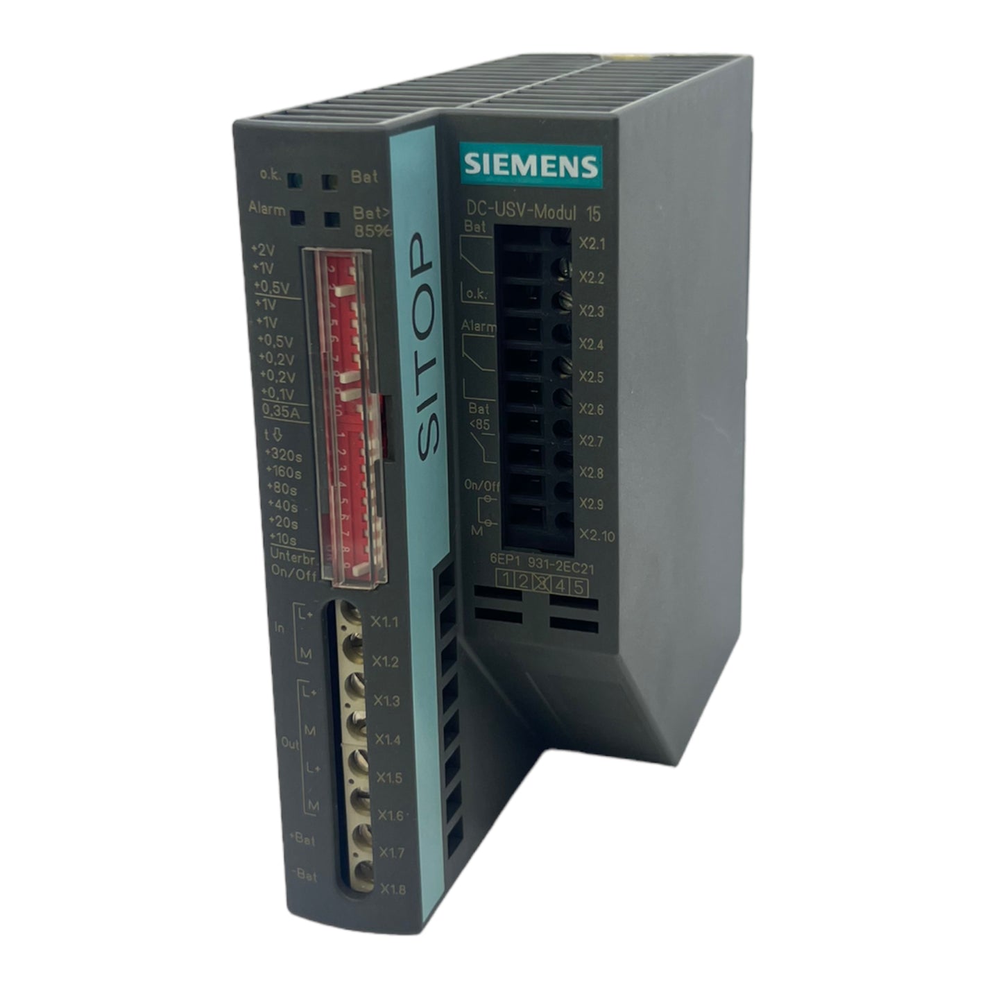 Siemens 6EP1931-2EC21 DC UPS module On: 24VDC 16A Off: 24VDC 15A max.60°C 