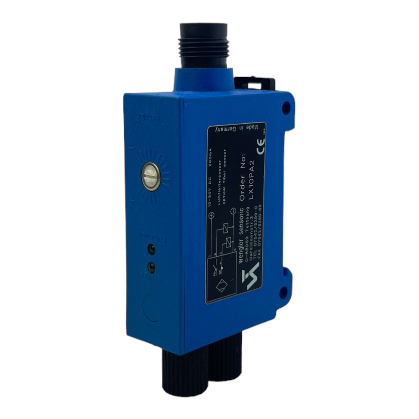 Wenglor LX10PA2 fiber optic sensor 10-30V DC 200mA Wenglor Sensor 
