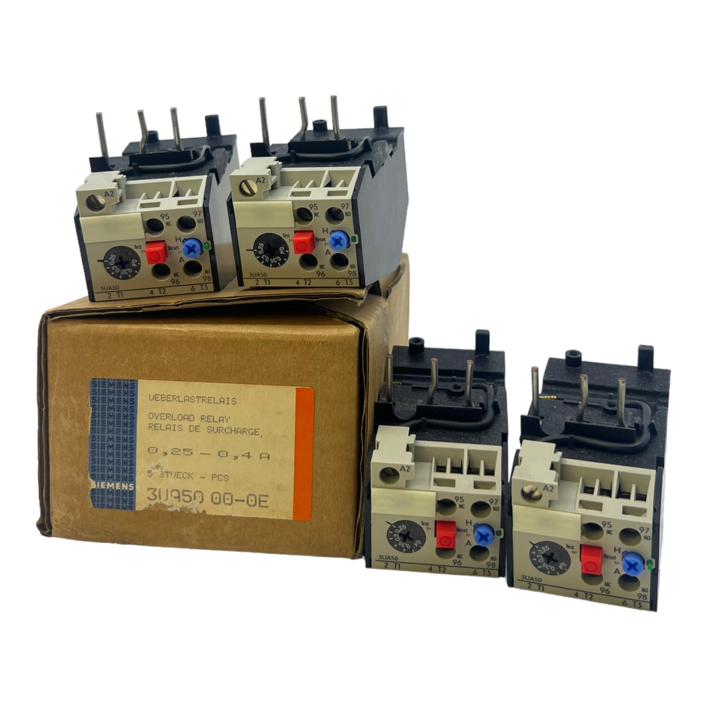 Siemens 3UA5000-0E overload relay 0.25-0.4A 1S + 1Ö Pack: 4pcs 