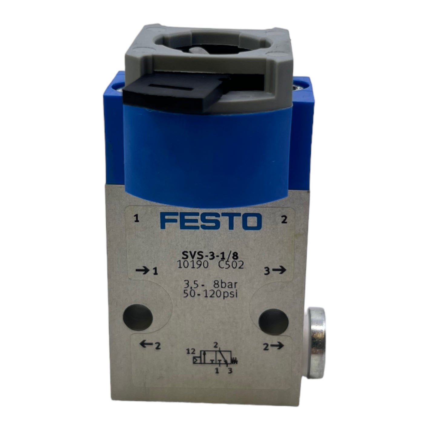 Festo SVS-3-1/8 front panel valve 10190 pneumatics 3.5...8bar 