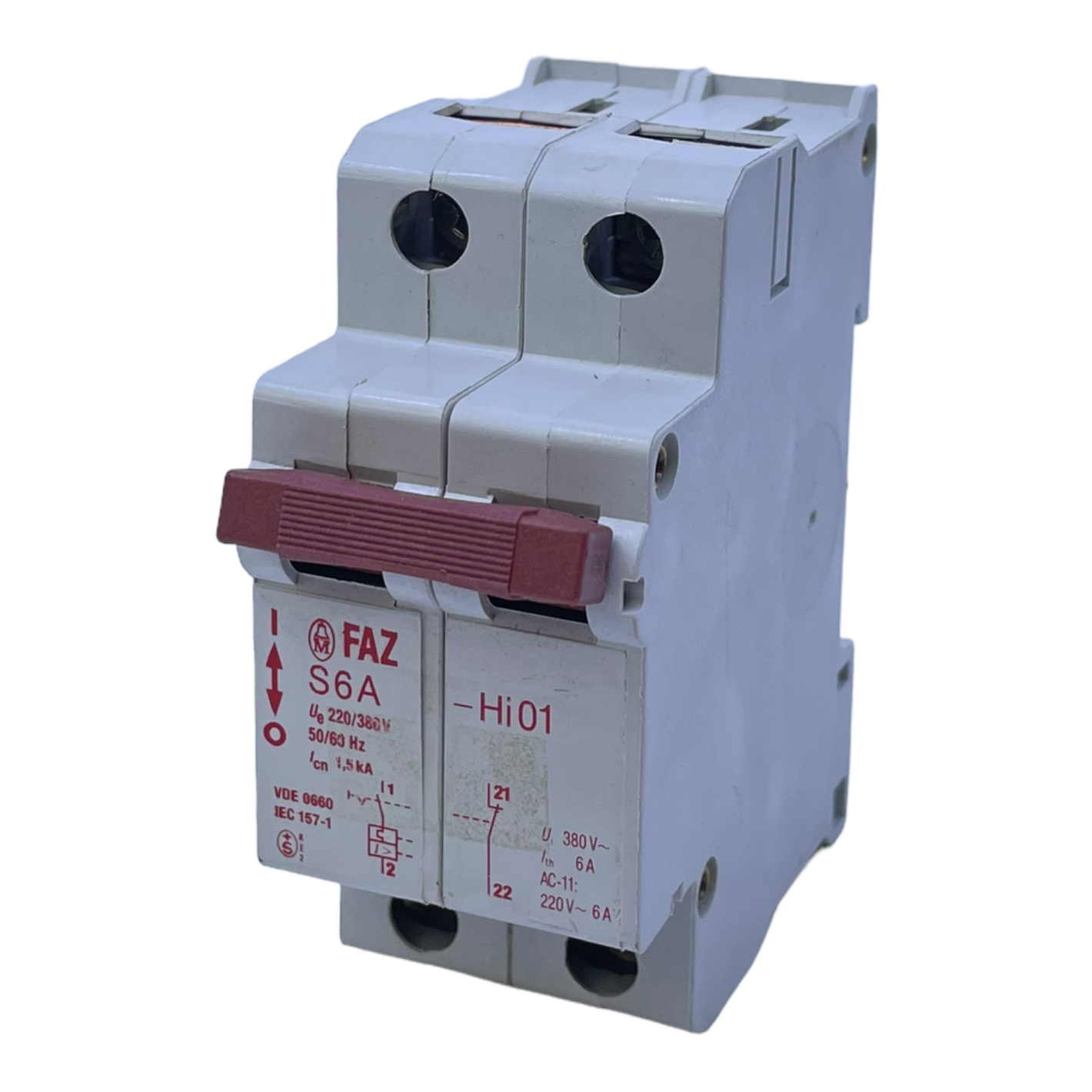 FAZ S6A -Hi01 circuit breaker Ue: 220/380V 6A 50/60Hz switch 