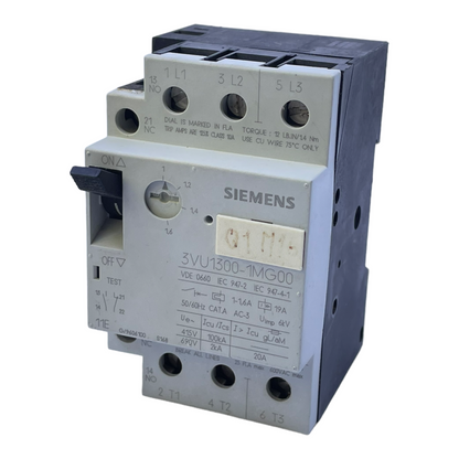 Siemens 3VU1300-1MG00 circuit breaker 1-1.6A 50/60Hz 