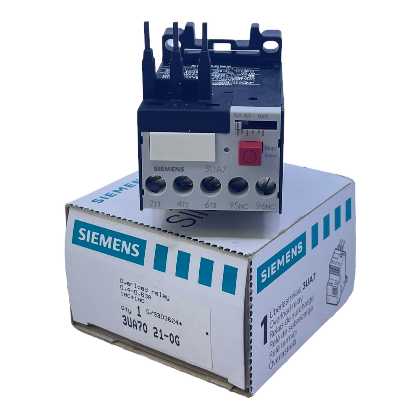 Siemens 3UA7021-0G overload relay 0.4-0.63A