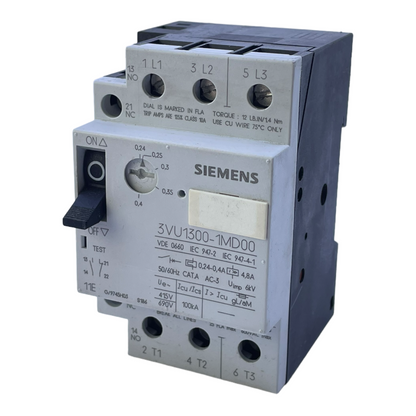 Siemens 3VU1300-MD00 circuit breaker for industrial use 50/60Hz