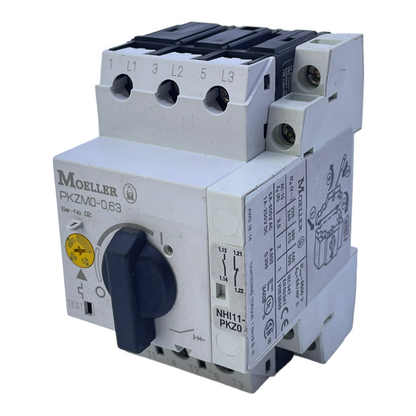 Moeller PKZM0-0.63 circuit breaker 5A 600V AC 1A 250V DC