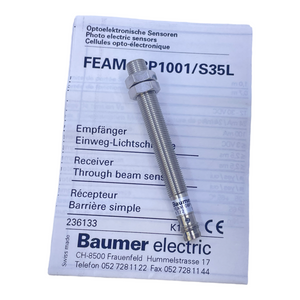 Baumer FEAM 08P1001/S35L Reflexions-Lichttaster mit Intensitätsunterscheidung