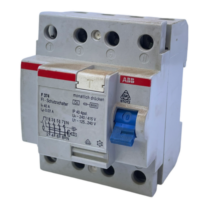 ABB F374 circuit breaker 240/415V 125…240V 40A 0.03A 