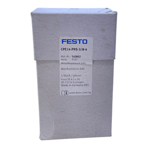 Festo CPE14-PRS-3/8-4 Anschlussblock für industriellen Einsatz 543832 CPE14-PRS3