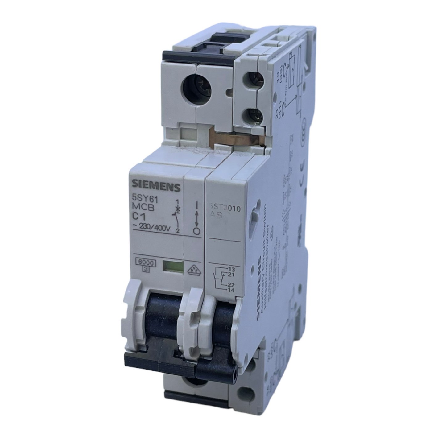 Siemens 5SY61MCB C1 power contactor +5ST3010AS 230/400V 6/2A contactor 