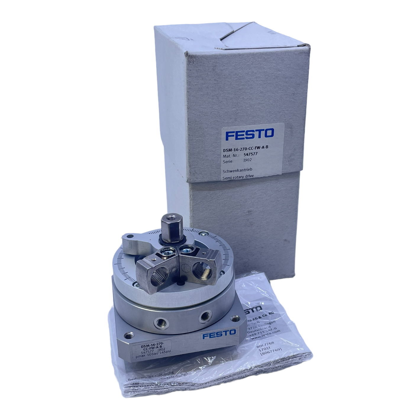 Festo DSM-16-270-CC-FW-AB rotary actuator 547577 1.8 to 10 bar double-acting