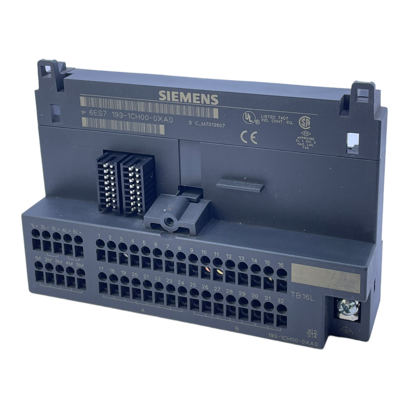 Siemens 6ES7193-1CH00-0XA0 Terminal block TB16L, 16 channels for ET 2 terminal block