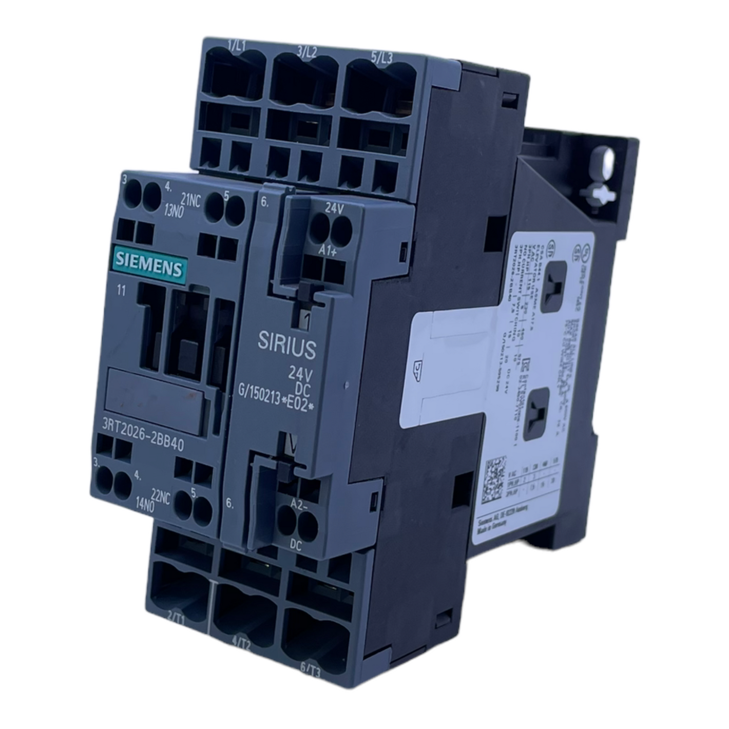 Siemens 3RT2026-2BB40 power contactor 24V 