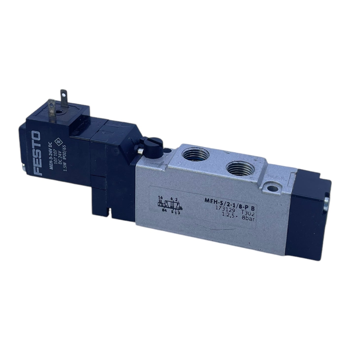 Festo MEH-5/2-1/8-P-B Magnetventil für industriellen Einsatz 173129 MEH-5/2-1/8-