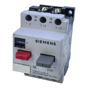 Siemens 3VE1010-2F Manual motor protection switch for industrial use 