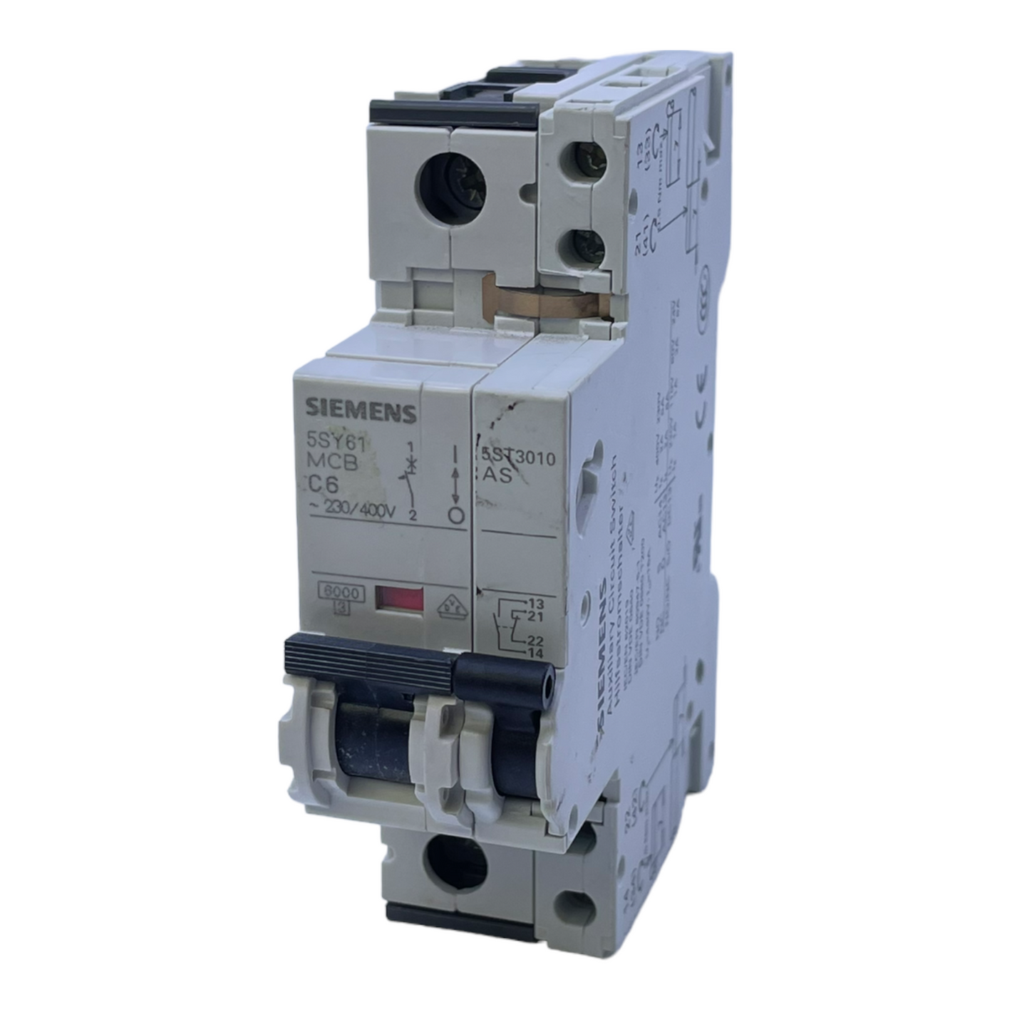 Siemens 5SY61MCB C6 power contactor +5ST3010AS 230/400V 6/2A contactor 