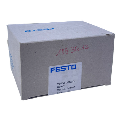 Festo VZWM-L-M22C-G38-F4 solenoid valve 546147 0.5 to 6bar 8ms 10ms