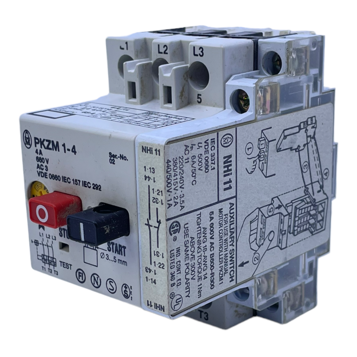 Klöckner Moeller PKZM1-4 motor protection switch 50/60Hz 