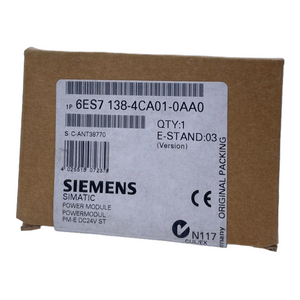 Siemens 6ES7138-4CA01-0AA0 power module 24V DC 