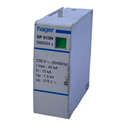 Hager SP015N plug-in module 230V 50/60Hz 40kA