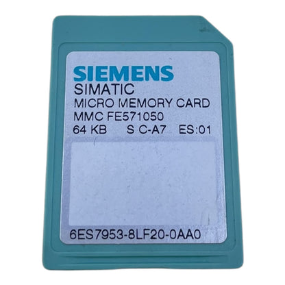 Siemens 6ES7953-8LF20-0AA0 Speicherkarte 64KB für industriellen Einsatz Speicher