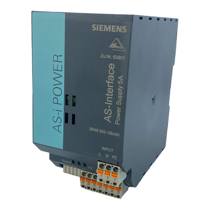 Siemens 3RX9502-0BA00 AS-Interface Power Supply 5A 120V/230V AC IP20 