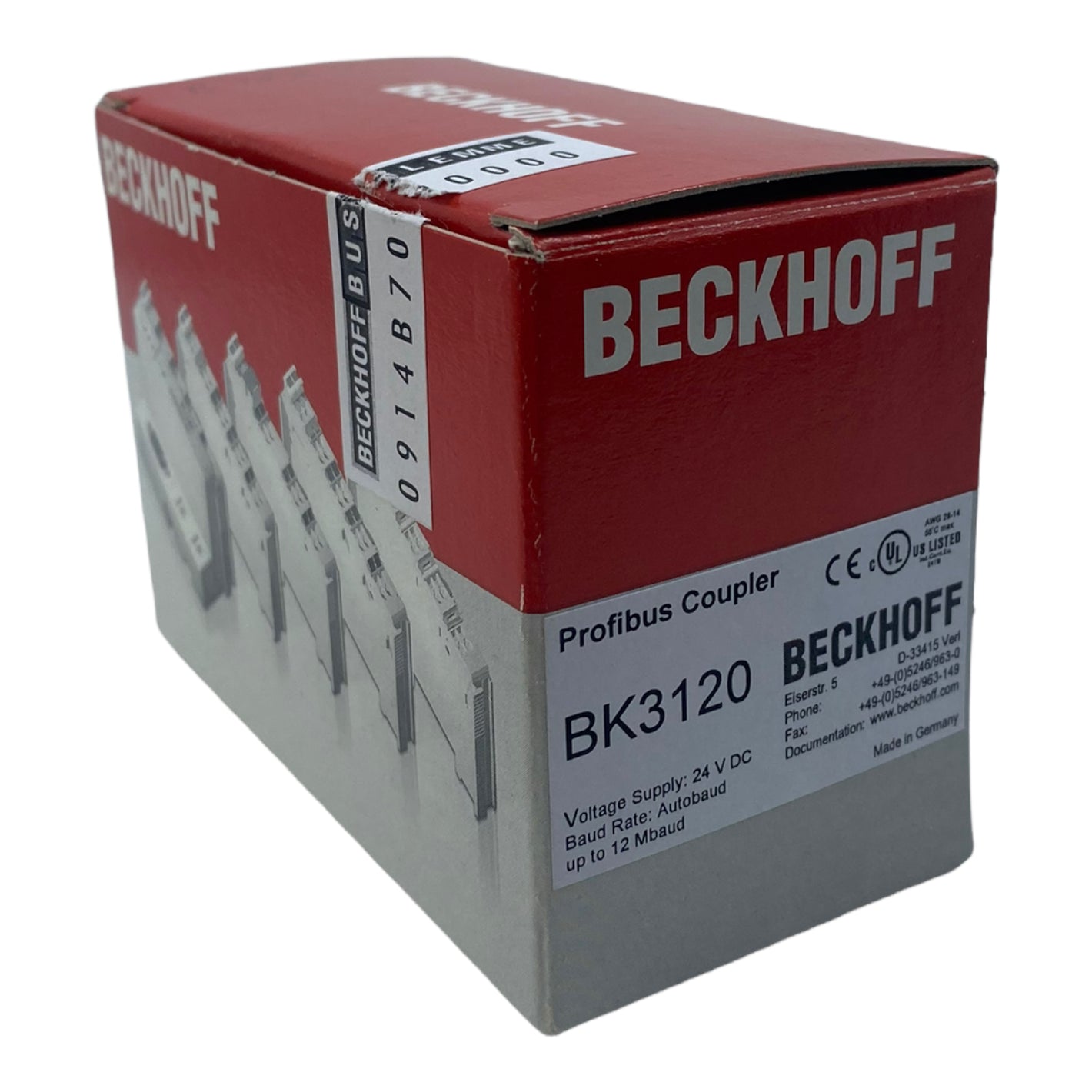 Beckhoff BK3120 bus coupler PROFIBUS, NEW 