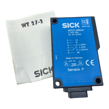 Sick WT27-2R610 1015091 Diffuse mode sensor, background suppression, IP65 
