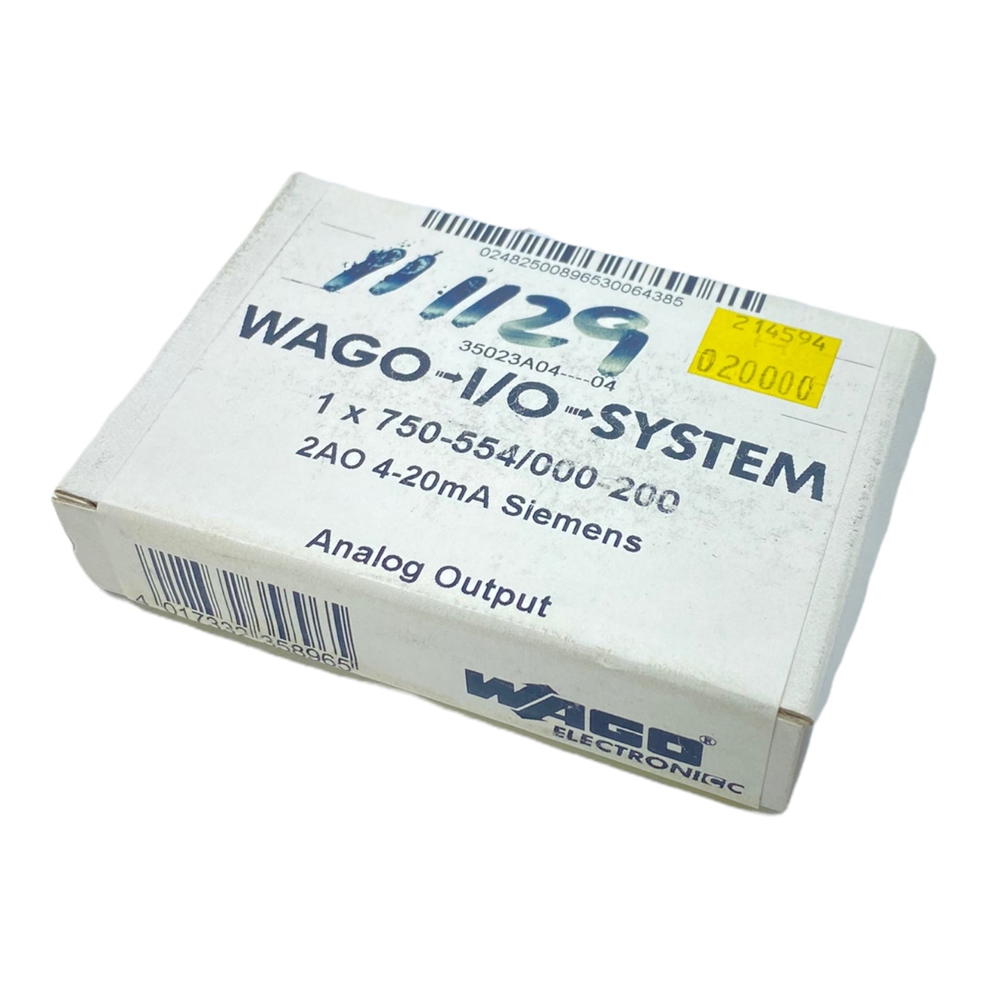 Wago 750-554/000-200 PLC analog output module 2-channel analog output terminal 