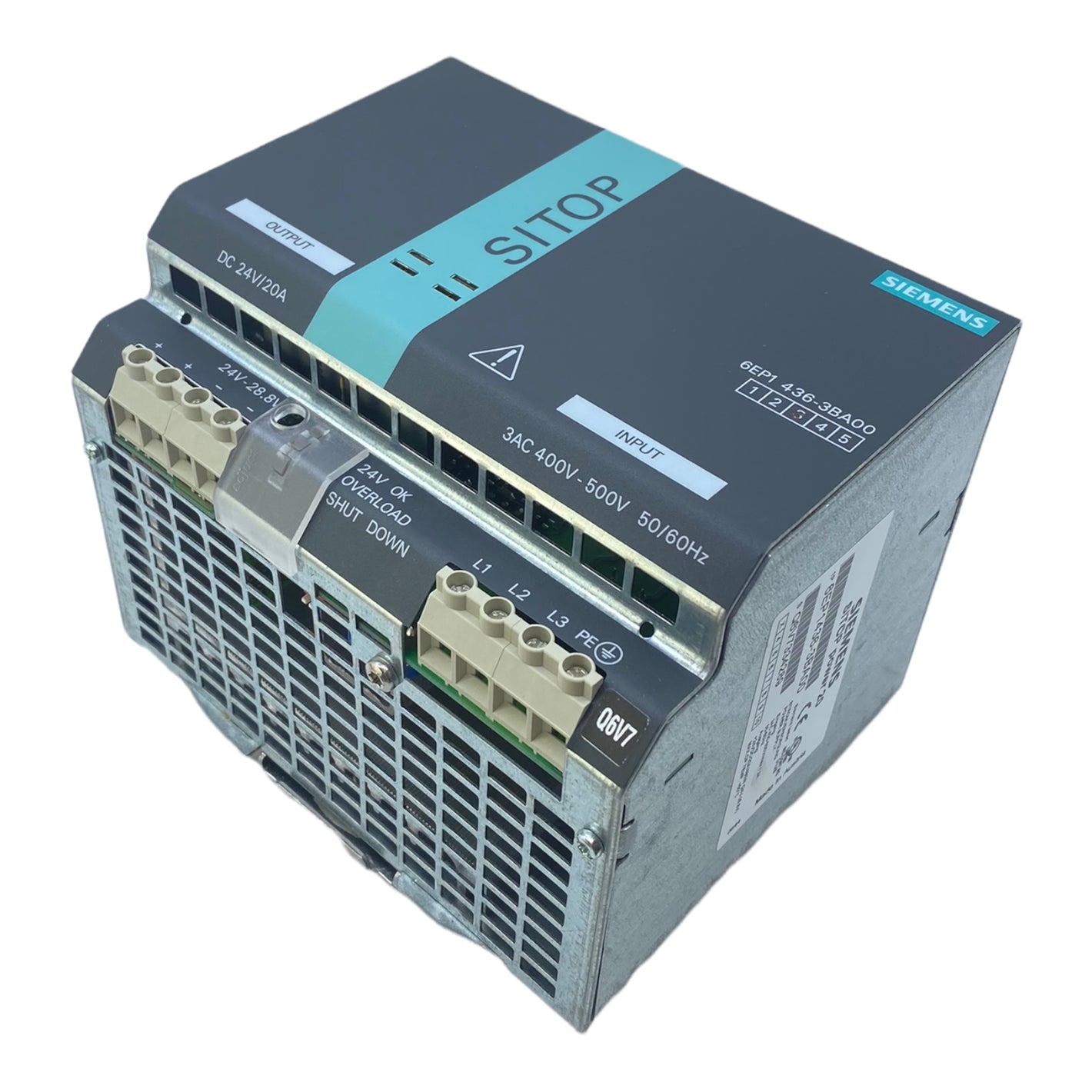 Siemens 6EP1436-3BA00 power supply SITOP modular 20 A input: 3 AC 400-500 V 