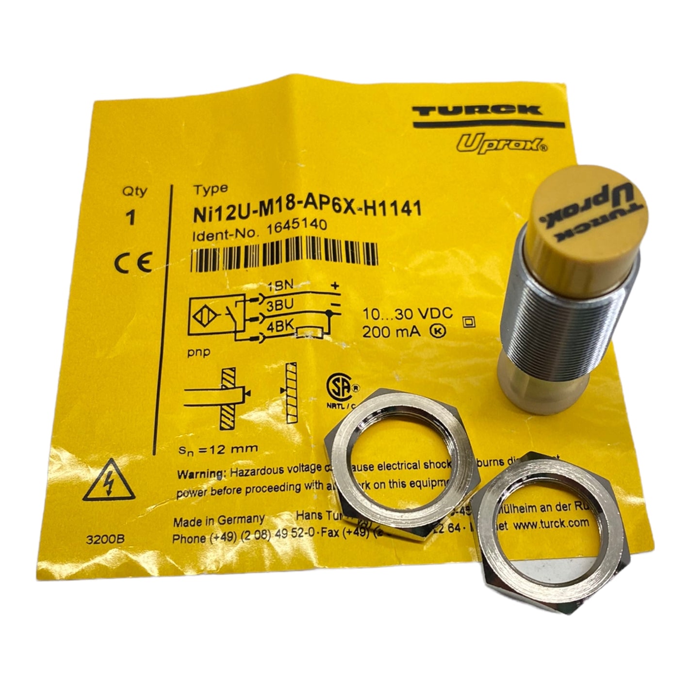 Turck Ni12U-M18-AP6X-H1141 1645140 inductive sensor 