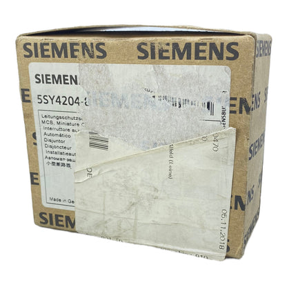 Siemens 5SY4204-8 circuit breaker 4A 230V, 400V IP20 