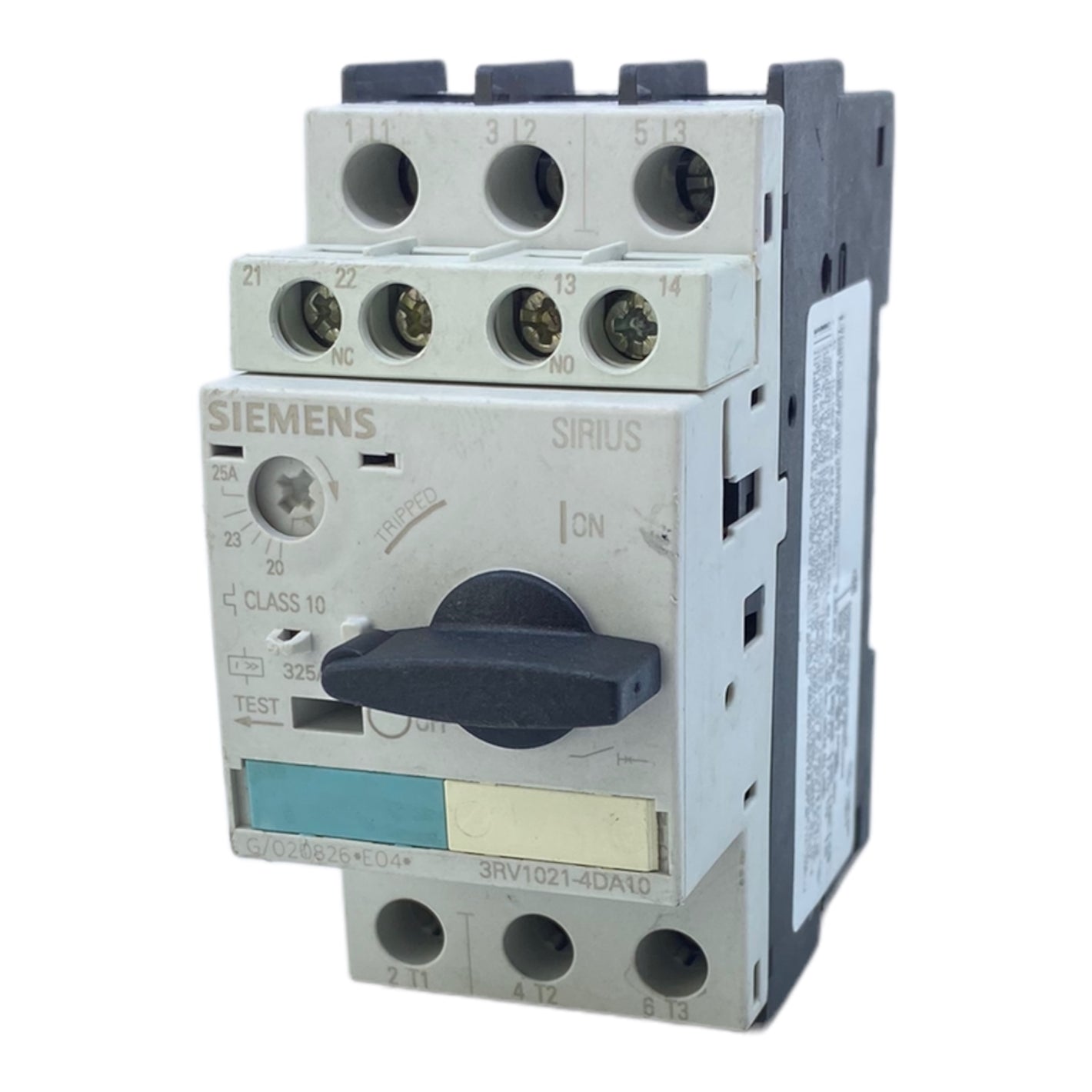 Siemens 3RV1021-4DA10 motor protection switch 3-pole 690 V 20-25 A 