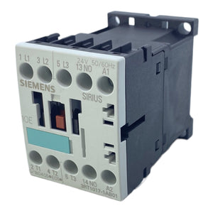 Siemens 3RT1017-1AB01 power contactor AC-3, 5.5kW/400V, AC24V, 50/60Hz, 3-pole. 