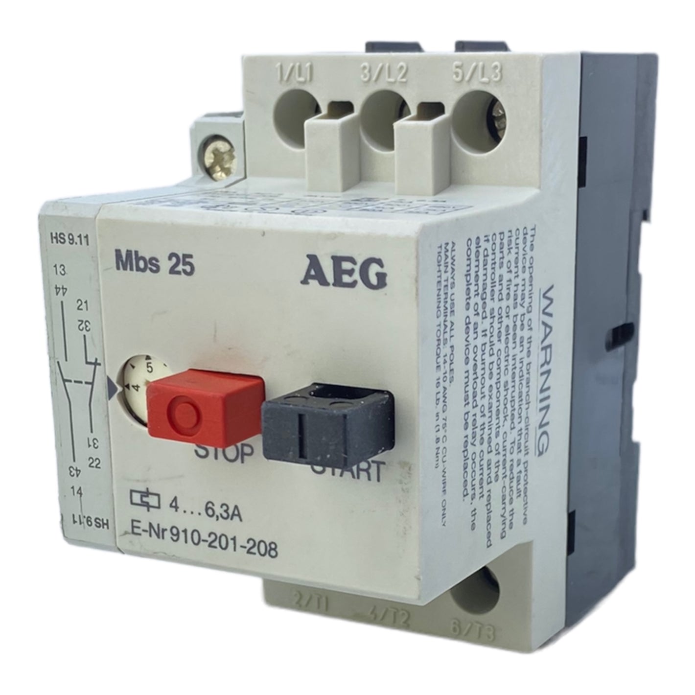 AEG MBS25 910-201-208 motor protection switch 