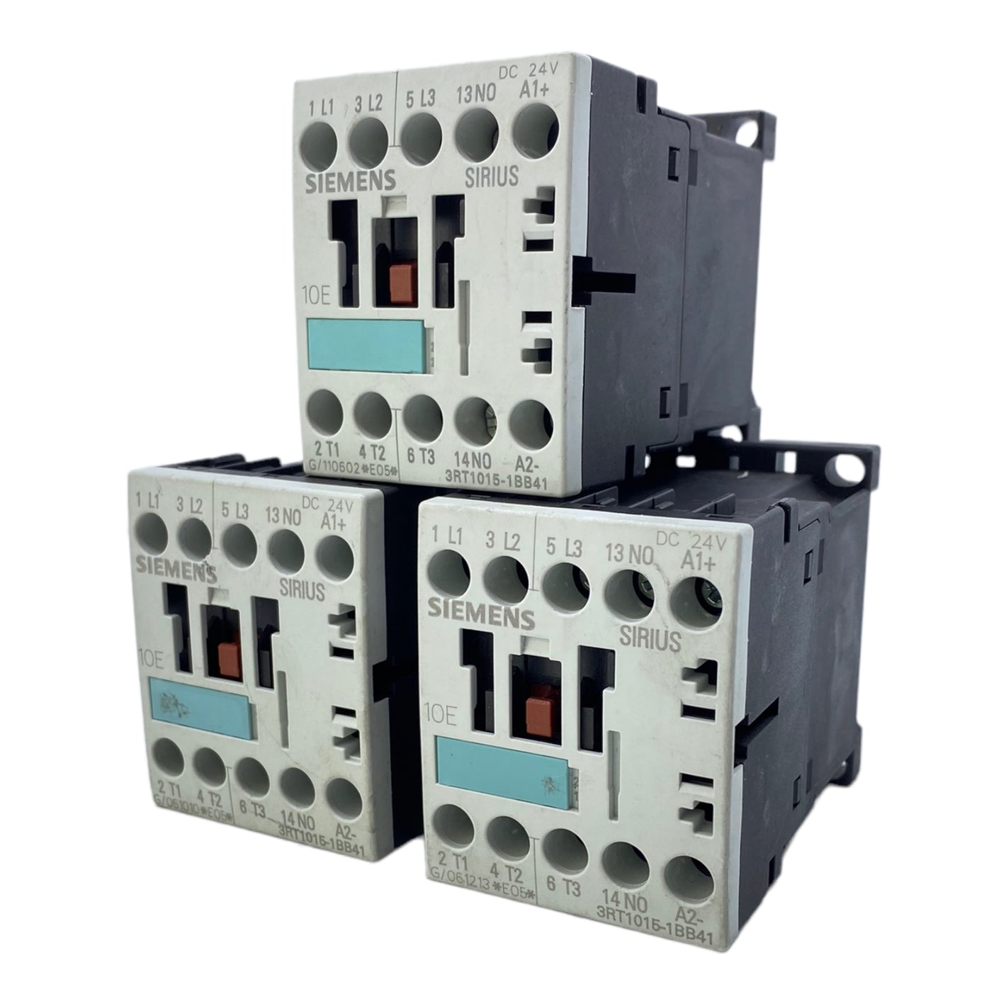 Siemens 3RT1015-1BB41 power contactor 3-pole 24 V DC 7 A 400 V AC PU: 3 pcs 