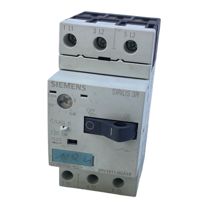 Siemens 3RV1011-0GA10 circuit breaker 0.45...0.63 A 