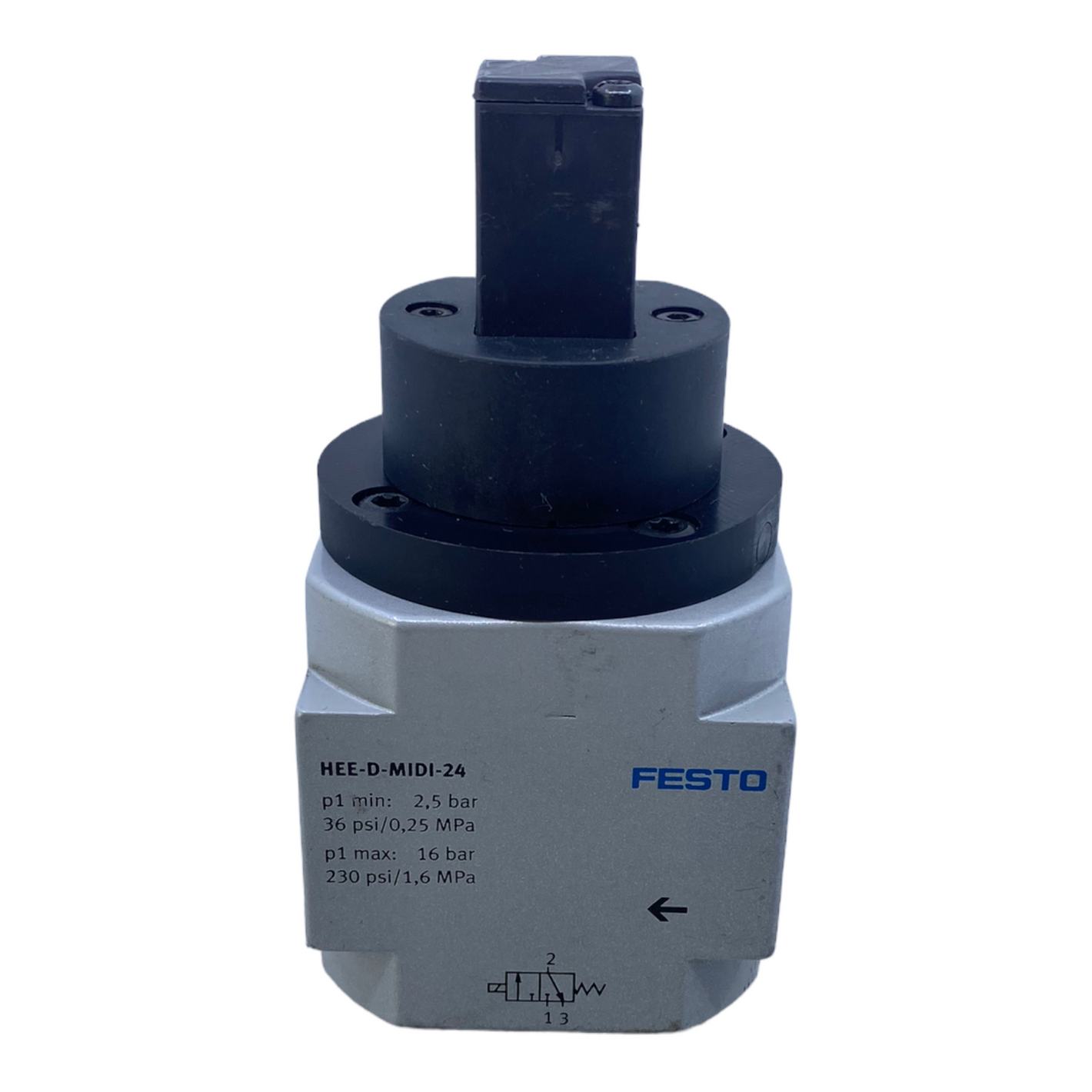 Festo HEE-D-MIDI-24 on-off valve 172959 2.5 to 16 bar 24V DC 3 W 
