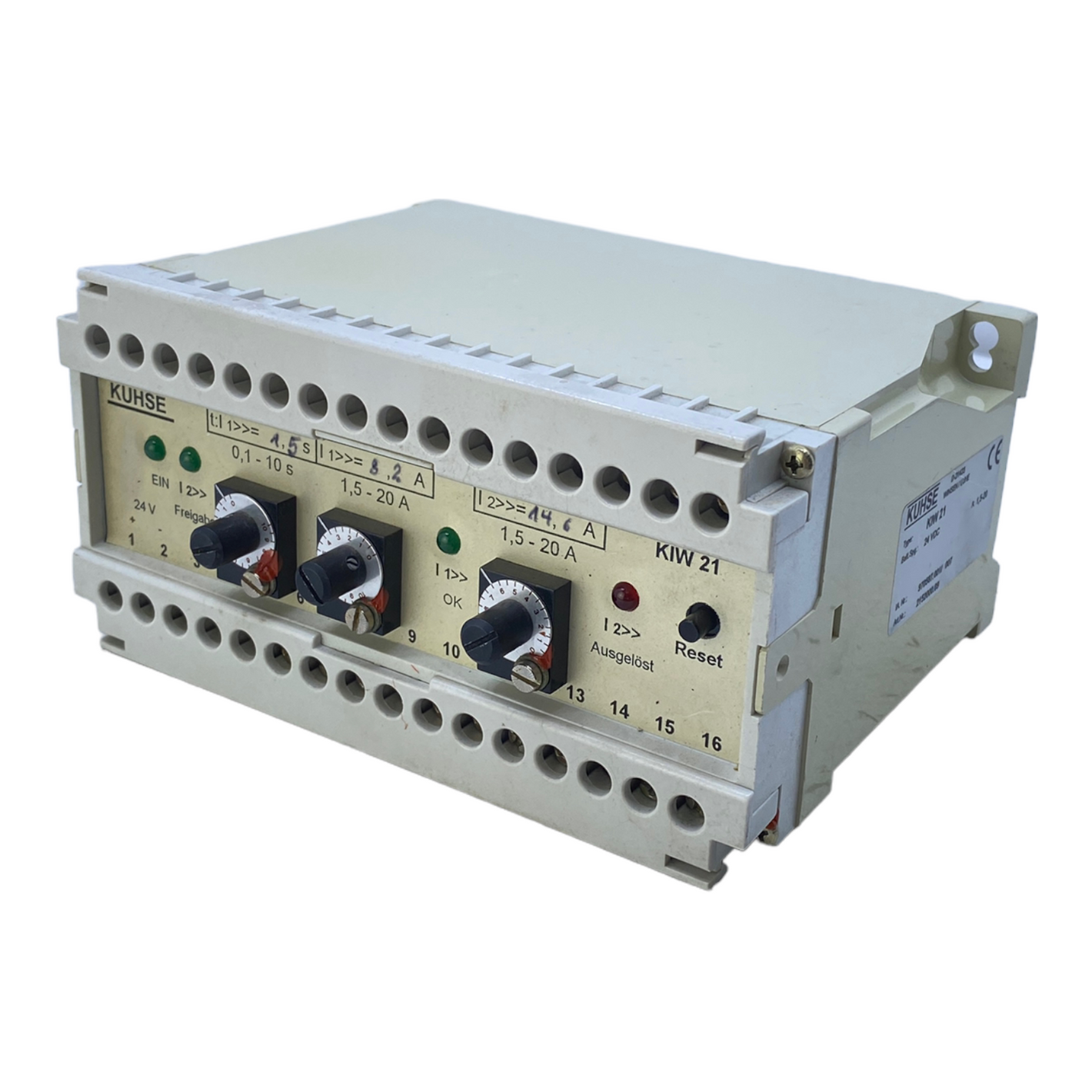 Kuhse KIW21 monitoring relay current monitor 24V DC 1.5-20A 