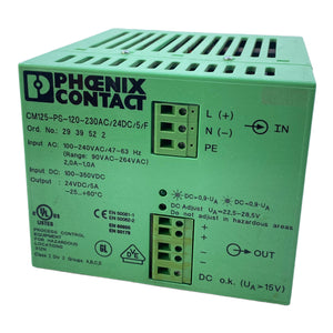 Phoenix contact CM125-PS-120-230AC/24DC/5/F power supply 2939522 100-240V AC 